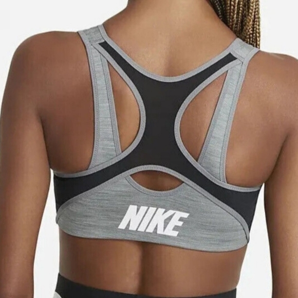 NWT NIKE Shape Support Padded Zip Front Sports Bra DN4219-084 Medium M training - Picture 2 of 4